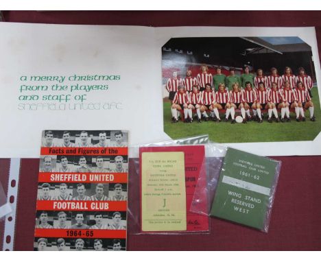 Sheffield United Tickets, 62-3 v. Tottenham (x 2), 67-8 away at Leeds United - F.A Cup. 1961-2 season ticket for wing stand. 