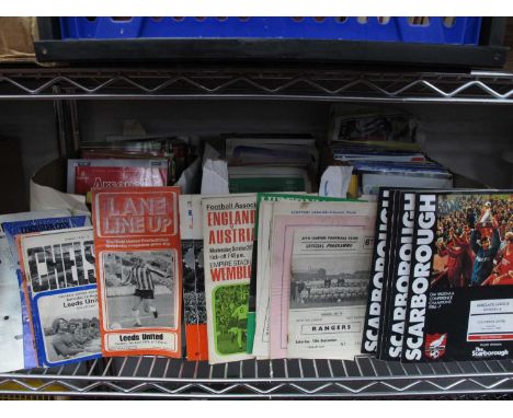 General League Club Programmes, Carlisle, Chelsea, Arsenal, Manchester City, England Internationals, Scottish League, etc:- T