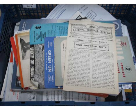 Reserves and Youth Team Football Programmes, 143 different issues 1950s onwards, including Arsenal v. Crystal Palace 1946, Ip