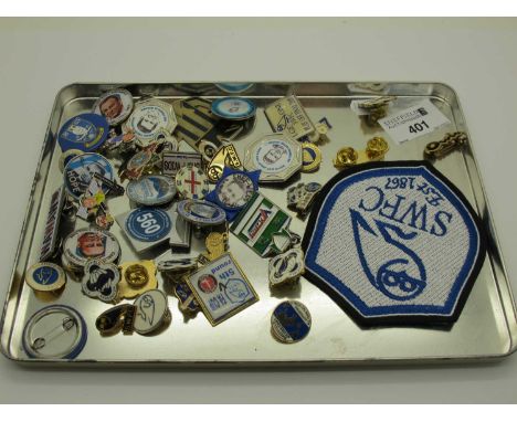 Sheffield Wednesday Metal and Other Lapel Badges, including Irish, Peak District, Dronfield, Southey Owls, Wawaw, blazer patc