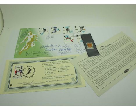 World Cup 1966, 40th Anniversary First Day Cover signed by Cohen, Hurst, Banks, Ball, Stiles, Jackie Charlton, Hunt, Peters, 