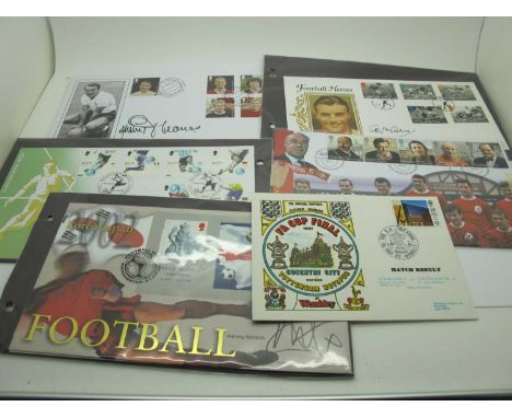 Signed First Day covers - Jimmy Greaves, Stan Matthews, Eusebio, Ian St John, Ant &amp; Dec, (all unverified) and unsigned 19