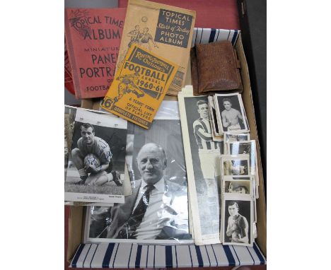 Press Photos From The 1950s, including Derek Dooley Wedding and team talk. Len Hutton. Three 1950s Sheffield Wednesday postca