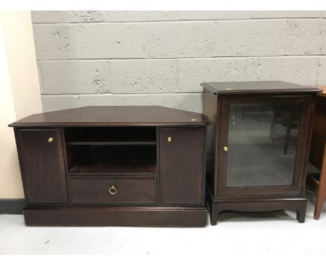 A Stag Minstrel TV stand and audio cabinet 