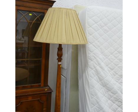Mahogany standard lamp with shade 