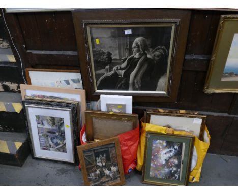 19th century photographic print, mixed prints and frames  