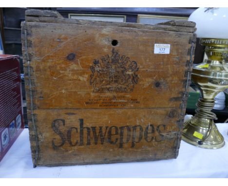 Vintage wooden Schweppes crate 