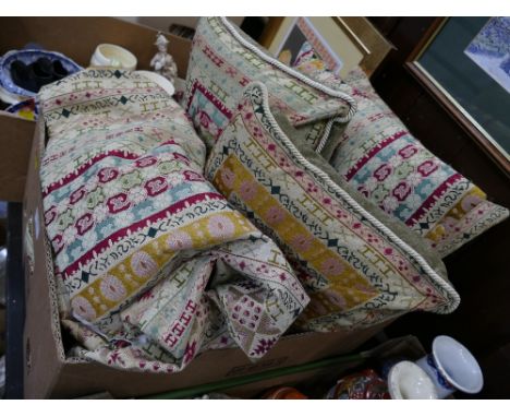 Matching set of curtains and cushions 