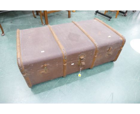 Wooden bound trunk 