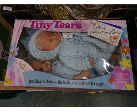 Two vintage Tiny Tears dolls in original box 