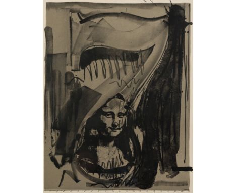 Artist: Jasper Johns (American, b. 1930)Title: "Figure 7"Dimensions: Image 27 x 20 1/2 in; Sight 37 x 30 in; Frame 38 1/2 x 3