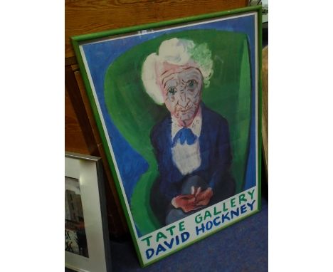 DAVID HOCKNEY (British, b.1937), 'Tate Gallery - portrait of Laura Hockney' lithographic poster, 76cm x 50.5cm, signed in the