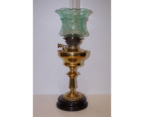 Victorian brass oil lamp 