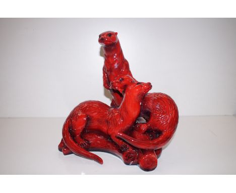 Ruby Fusion by Peggy Davies, Otter group. Height 27 cm 