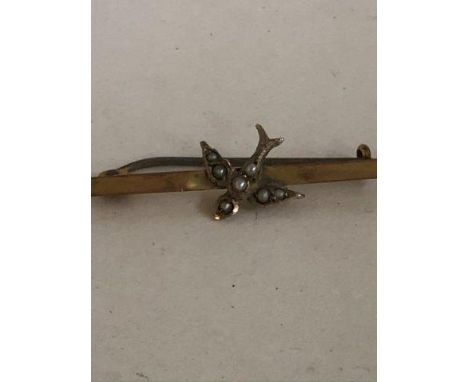 Collection of gold items to include a cocktail watch in 750 marked ,  15k,  Gold split pearl and aqua open work brooch and ot