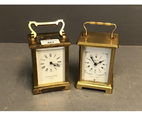 2 Carriage clocks (inc Mappin &amp; Webb) PURCHASERS: PAYMENT BY BANK TRANSFER ONLY. COLLECTIONS BY APPOINTMENT ONLY - CALL 0