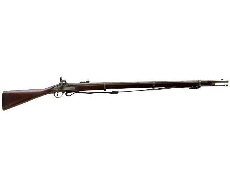 39inch sighted barrel fitted with ramp and ladder rear sights, border engraved lock stamped 1856 over TOWER and with a crown 