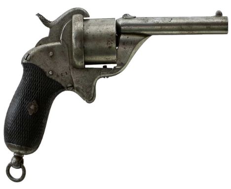 3.5inch sighted barrel, the cylinder with inspection stamp for Mazzochi Brothers, 1868, serial no. 861, loading gate on the l