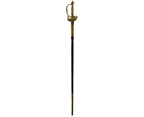 contained in its worn scabbard, together with ten various fencing foils and relic swords. (11)
