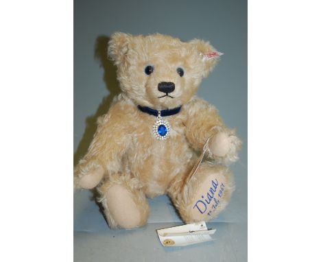 A modern Steiff collectors bear 'Diana 50th birthday bear', with supporting certificate of authenticity 