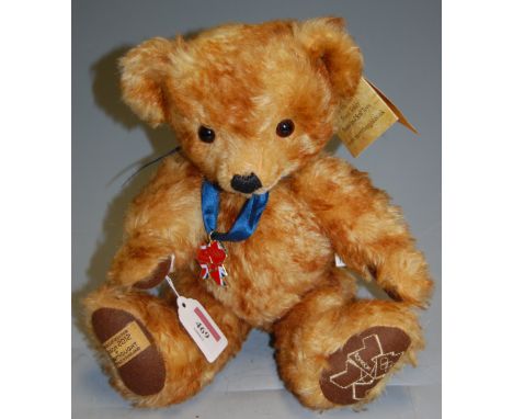 A modern Steiff collectors bear 'The London 2012 Olympic Games collectable bear', with supporting certificate of authenticity