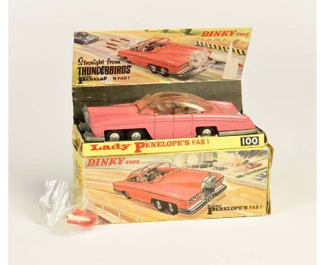   Dinky Toys, Lady Penelopes Fab 1, England, 1:43, Druckguss, min. LM, Okt Z 2, mit Raketen, Z 1-        Dinky Toys, Lady Pen