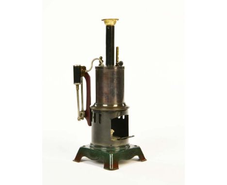   E. Plank, Stehende Dampfmaschine, Germany VK, 26 cm, Blech, schöner Originalzustand, Z 1-        E. Plank, Standing Steam E