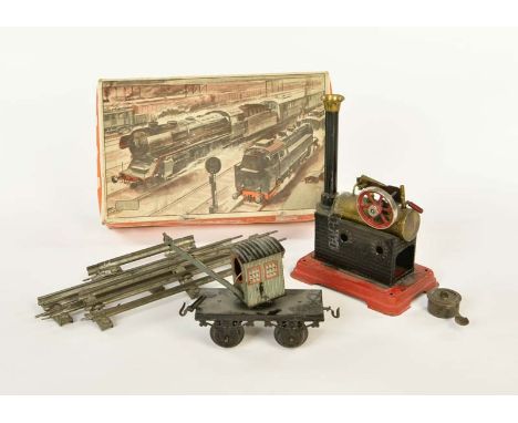   Doll u.a., Kleine Dampfmaschine, Eisenbahnset u.a., gemischter Zustand, bitte besichtigen        Doll a.o., Little Steam En