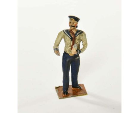   Matrose mit Pfeife, 5 cm, Zinn, min. LM        Sailor with Pipe, pewter, min. paint d.      