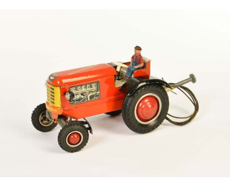   Arnold, Traktor "Perplex", W.-Germany, 17,5 cm, Blech, min. LM, Z 1-2        Arnold, Tractor "Perplex", W.-Germany, tin, mi