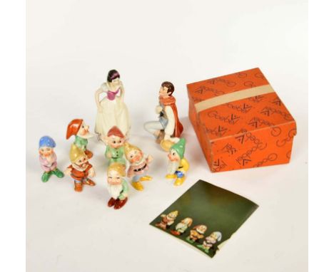   Goebel, Schneewittchen, 7 Zwerge + Prinz, W.-Germany, Porzellan, Okt Z 1, Z 1        Goebel, Snow White, 7 Dwarfs + Prince,