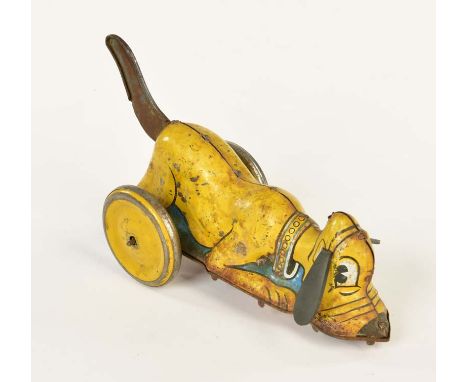   Marx, Pluto auf Rädern, USA, 23 cm, Blech, Funktion defekt, LM, RS, bitte besichtigen, Z 3-4        Marx, Pluto on Wheels, 
