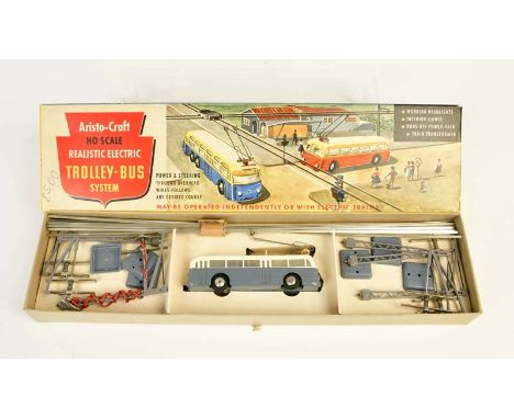   Eheim, Aristo-Craft Trolley Bus System, W.-Germany, Spur H0, Kst, mit Zubehör, Z 1-        Eheim, Aristo-Craft Trolley Bus 