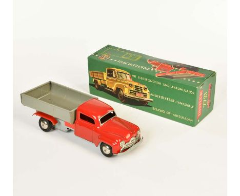   Distler, LKW 7721, W.-Germany, 22 cm, Blech, mit Akku Motor,  Okt Z 1, Z 1        Distler, Truck  7721, W.-Germany, tin, wi
