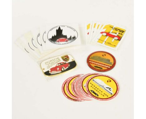   Plaketten + 50 Aufkleber Porsche 356 Euroclub, Z 1        Badges + 50 Stickers  Porsche 356 Euroclub, C 1      