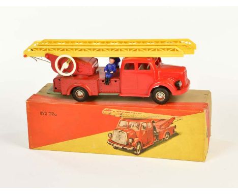   Günthermann, Feuerwehr, W.-Germany, 31 cm, GemBw, Friktion ok, min. LM am Boden, Okt Z 1, sonst sehr guter Zustand        G