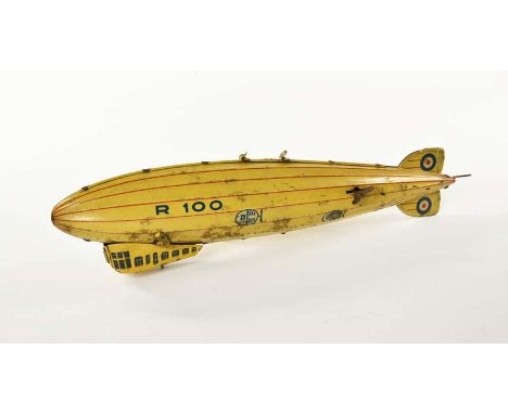   Tippco, Zeppelin R 100 Exportversion, Germany VK, 44 cm, Blech, UW defekt, LM, RS, Propeller fehlt, bitte besichtigen      