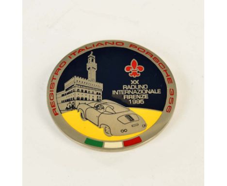   Plakette Porsche 356 Italien 1995, 8 cm, Z 1        Badge  Porsche 356 Italy 1995, C 1      