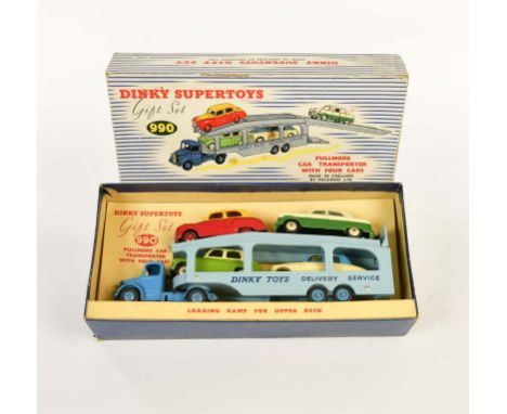   Dinky Supertoys, Gift Set 990 Pullmore Car Transporter with four Cars, England, 1:43, Druckguss, Okt geklebt, sonst sehr gu