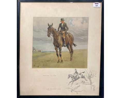 § Charles Johnson Payne 'Snaffles' (British, 1884-1967) Andsome is...wot andsome does signed in pencil lower left and with Sn