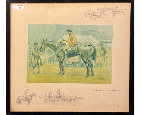 § Charles Johnson Payne 'Snaffles' (British, 1884-1967) 
A Bona Fide Fox Chasersigned in pencil and woth blindstampcolour pri