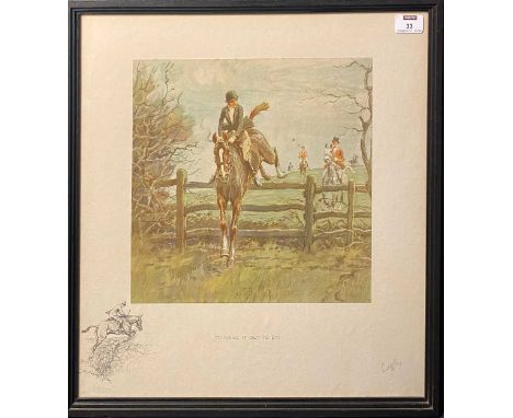 § Charles Johnson Payne 'Snaffles' (British, 1884-1967) Handing It Out To 'Emsigned in pencil and with blindstamp colour prin