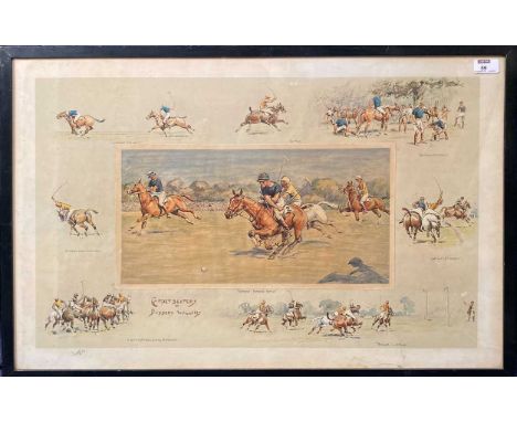 § Charles Johnson Payne 'Snaffles' (British, 1884-1967) Carpet beaters v. Bobbery Wallahssigned in pencil colour print49.5 x 