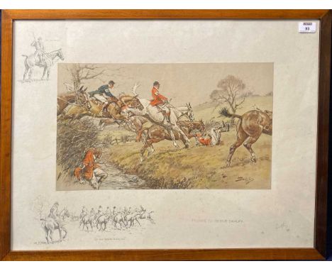 § Charles Johnson Payne 'Snaffles' (British, 1884-1967) 
Prepare to receive the cavalrysigned in pencil and with blindstampco