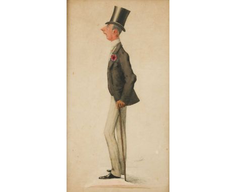 Liberio Prosperi 'Lib' (Italian 1854-1928) 
Portrait of a gentleman said to be Gordon Canningsigned 'Lib' (lower right) and i