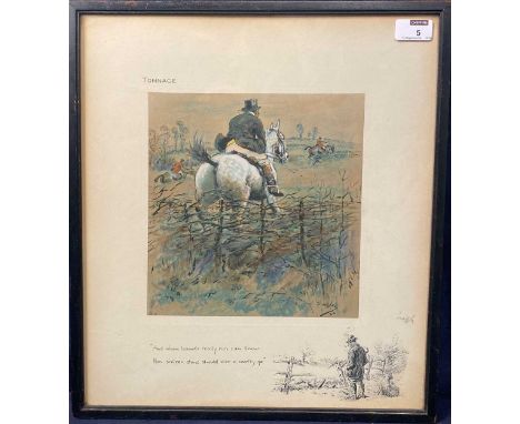 § Charles Johnson Payne 'Snaffles' (British, 1884-1967) Tonnagesigned in pencil lower right and with Snaffles blindstampcolou