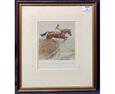 § Charles Johnson Payne 'Snaffles' (British, 1884-1967) 
Prince Regentinscribed 'To Tommy Hulme from Snaffles'colour print21 