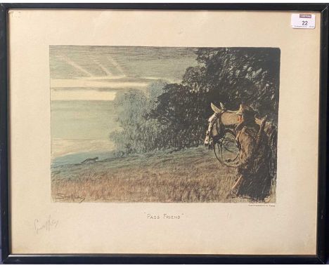 § Charles Johnson Payne 'Snaffles' (British, 1884-1967) Pass Friendsigned lower left and with Snaffles blindstampcolour print