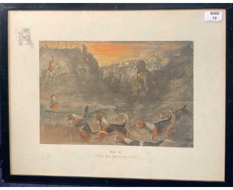 § Charles Johnson Payne 'Snaffles' (British, 1884-1967) 1915-16 - That far, far-away echosigned in pencil lower left and with