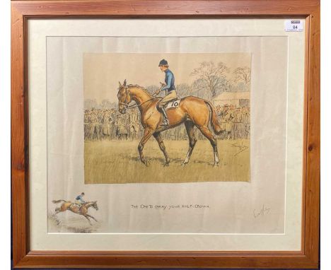 § Charles Johnson Payne 'Snaffles' (British, 1884-1967) 
The one to carry your half-crownsigned in pencil and with blindstamp